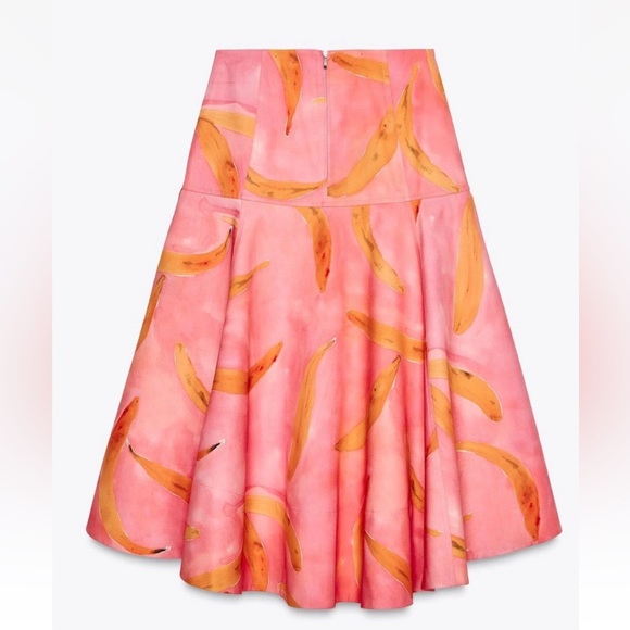 ZARA PRINTED MIDI SKIRT - Picture 13 of 15